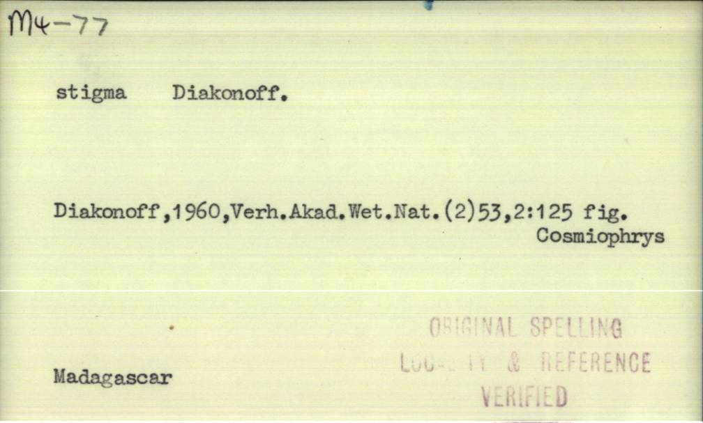 front of card